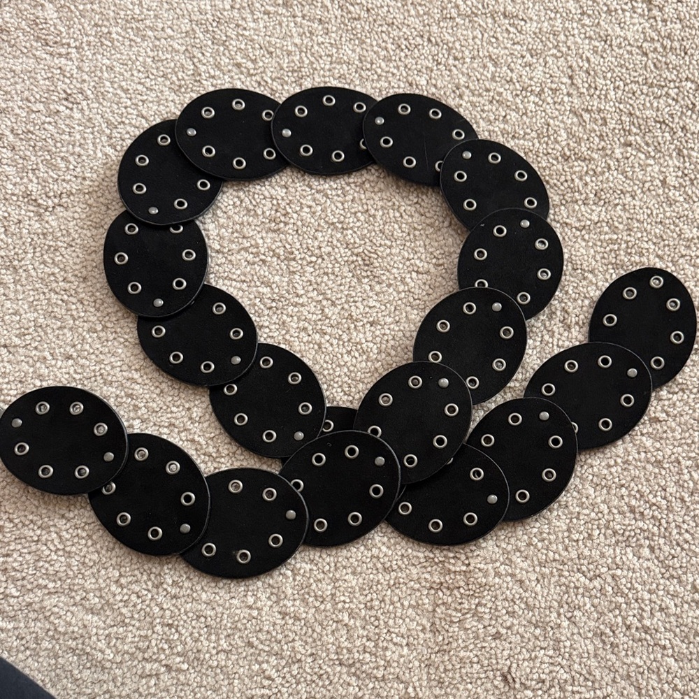 Divided Black and silver Studded Belt